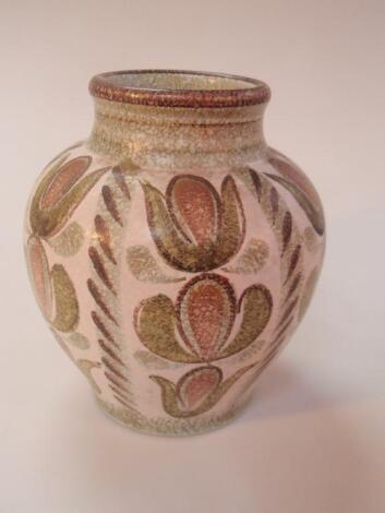 A Denby Glyn Colledge baluster vase