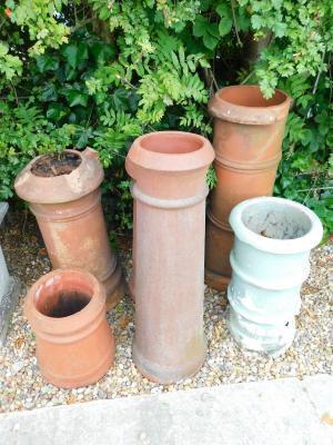 Various terracotta chimney pots (AF)