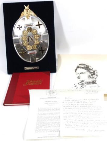 An Elizabeth II silver Entry Into The European Economic Community insignia plaque