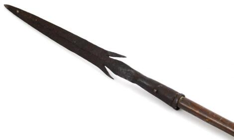 An iron headed spear