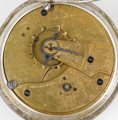 A Victorian gentleman's silver pocket watch - 7