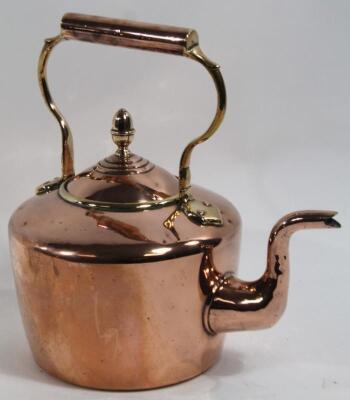 An early 20thC copper kettle - 2