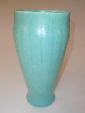 A Royal Lancastrian vase of moulded tapering form