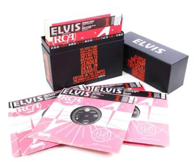 An Elvis Presley 18 UK number 1 record box set