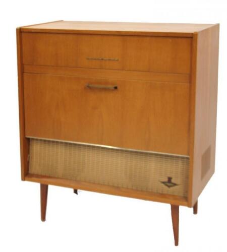 A Nordmende teak cased radiogram cabinet