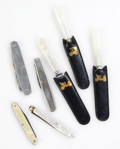Various knives to include a folding example