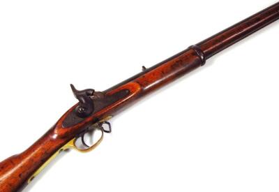 A 19thC Enfield two band constabulary carbine percussion rifle