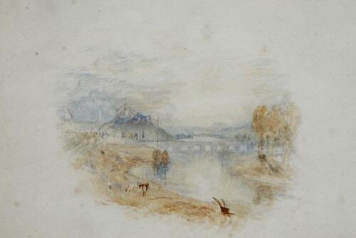 Follower of J.M.W Turner. A View of Arundel Castle With The River