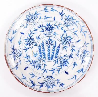 An 18thC English Delft blue and white plate - 14