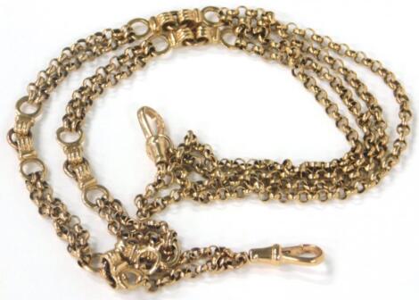 A yellow metal double chain