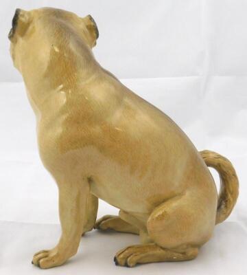 A Meissen porcelain model of a seated pug - 3