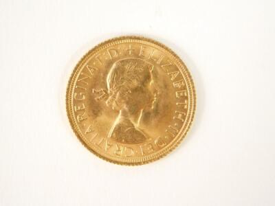 An Elizabeth II gold sovereign 1965 - 2