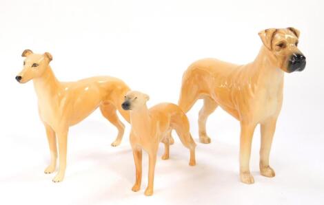 A Beswick pottery figure of a great dane