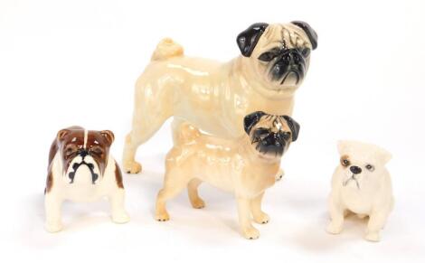 A Beswick pottery figure of a Pug