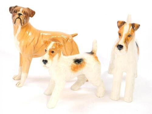 A Beswick figure of a wire haired fox terrier
