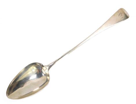 A George III silver basting spoon