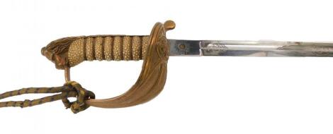 A Royal Naval dress sword