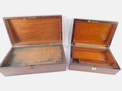 An early 19thC mahogany writing box - 2