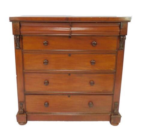 A Victorian mahogany chest of drawers