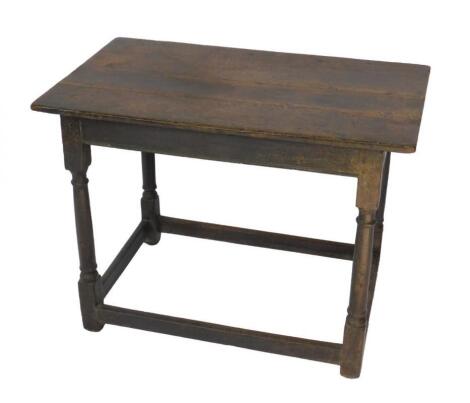 An 18thC oak side table