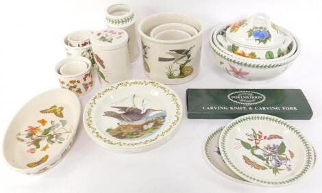 A group of Portmeirion pottery decorated in the Botanic Garden and Pomona patterns