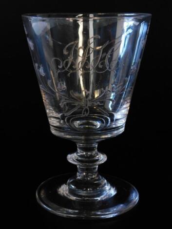 A Victorian glass rummer