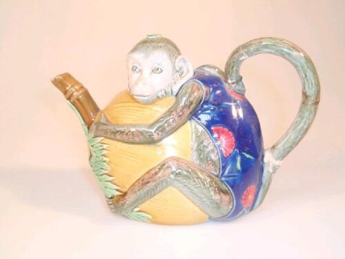 A Mintons Majolica Teapot