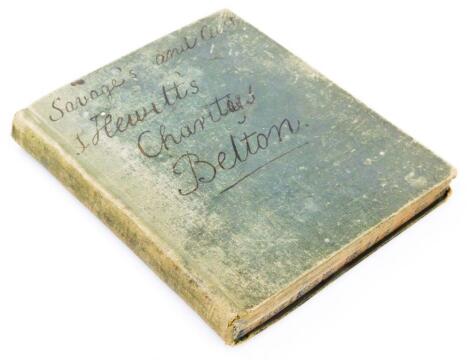 Belton House Interest. A 19thC and 20thC ledger for Hewitt's Charity regarding food orders for the