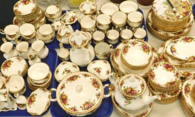 A large quantity of Royal Albert Old Country Roses pattern tea and dinner ware etc.