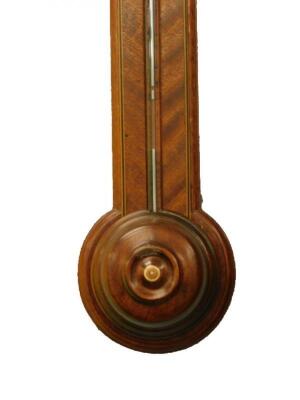 A mahogany ebony and boxwood strung stick barometer - 3