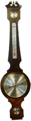 A wheel barometer in mid 19thC style by Comitti of Holborn