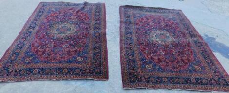 A pair of Caucasian type rugs