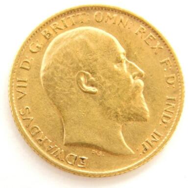 An Edward VII half gold sovereign