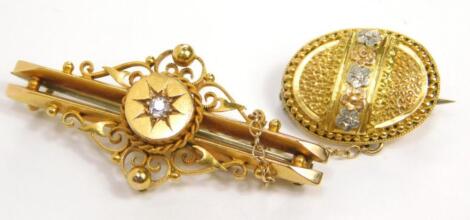 Two brooches