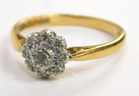 An 18ct gold dress ring
