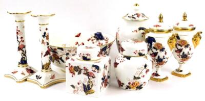 A collection of Coalport Hong King pattern items