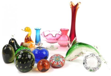 A collection of coloured glass