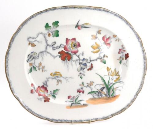 A 19thC Wedgwood meat dish with drainer