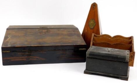 A Victorian calamander writing box