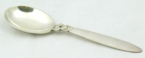 A Georg Jensen sterling preserve spoon