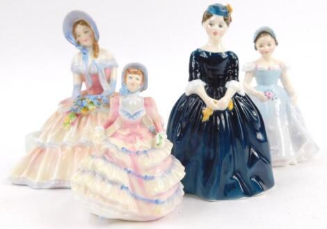 Four Royal Doulton porcelain figures