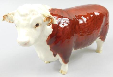 A Beswick model of a Hereford bull