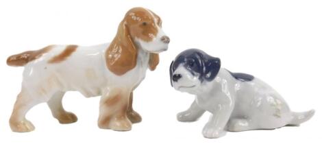 Two Royal Copenhagen dogs