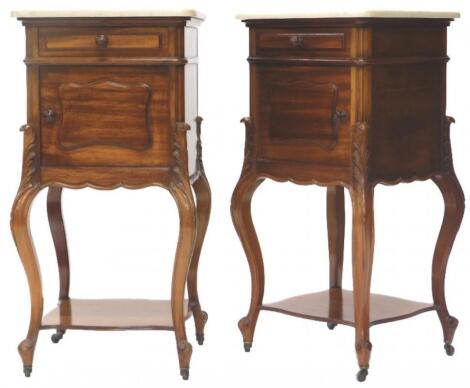 A pair of 19thC bedside cabinets