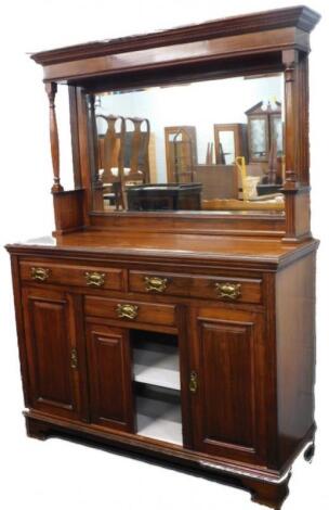 A Victorian walnut sideboard