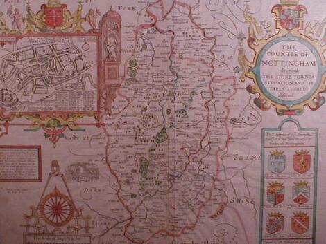 John Speed - Nottingham (Bassett and Chiswell 1676)