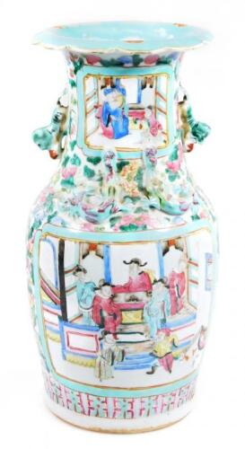 A 19thC Chinese famille rose vase