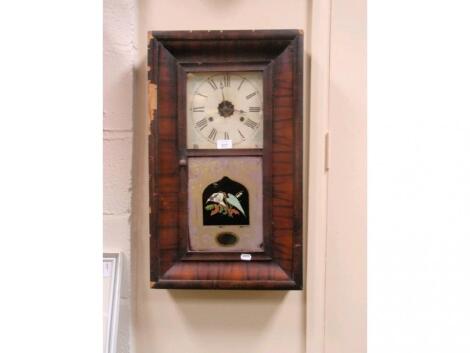 A 19thC American wall clock