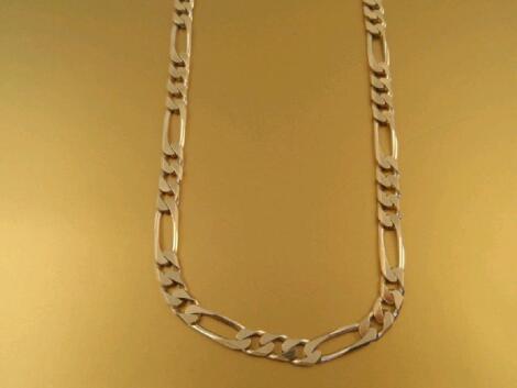 A heavy staggered link neck chain