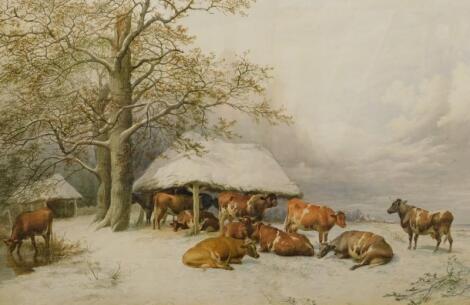 Thomas Sidney Cooper (1803-1902). Cattle in the snow